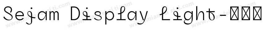 Sejam Display Light字体转换